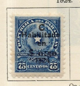 Paraguay 1924 Early Issue Fine Used 75c. Optd NW-192920