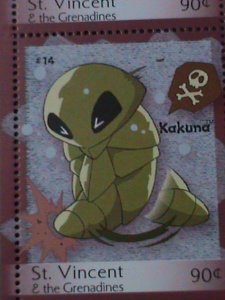 ​ST. VINCENT GRENADINE-COLORFUL BEAUTIFUL LOVELY POKEMON -MNH-SHEET-VF
