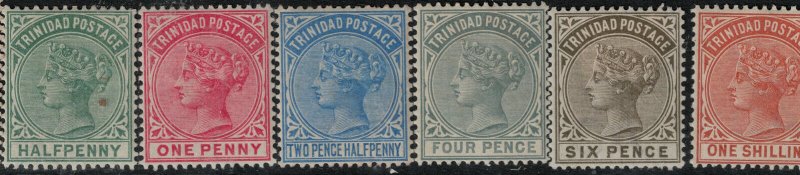 Trinidad 1883-1884 SC 68-73 Mint SCV $96.00 Set