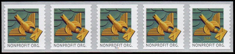 USA PNC5 Sc. 4495 (5¢) Art Deco 2011 P3333 MNH
