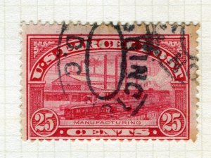 USA; 1912-13 early Parcel post issue fine used 25c. value