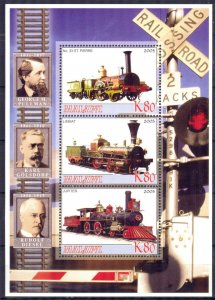 Malawi 2005 Steam Trains Locomotives Sheet MNH