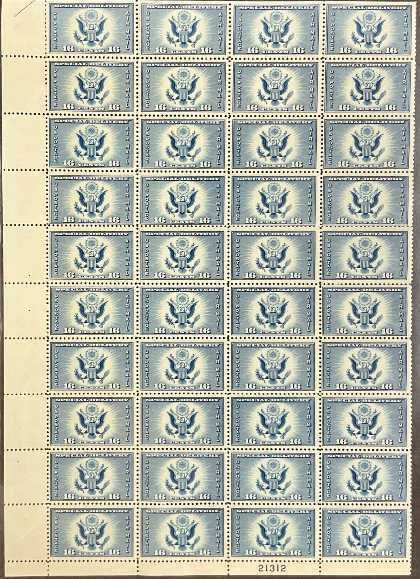 US Stamp 1934 16c Airmail Special Delivery 50 Stamp Sheet MNH #CE1