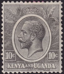 Kenya & Uganda 1927 #22 vf-mh 10c Black