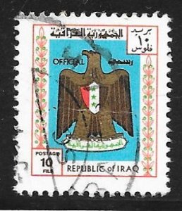 Iraq O319: 10f Arms of Iraq, used, F-VF