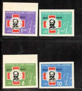 Albania #649-52 Imperf, Mint Never Hinge.