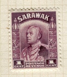 SARAWAK; 1934 early C. Brooke issue fine Mint hinged 1c. value