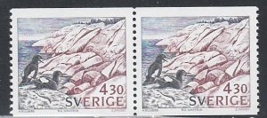 Sweden # 1764, Birds on Coast Line, Coil Pair,Mint NH, 1/2 Cat.