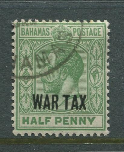 Bahamas -Scott MR6 - Queens Staircase War Tax -1918 - FU - Single 1/2p Stamp