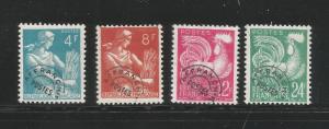 FRANCE - PREOBLITERE - SCOTT #707-10 - FARM WOMAN & GALLIC COCK - F - VF - MNH