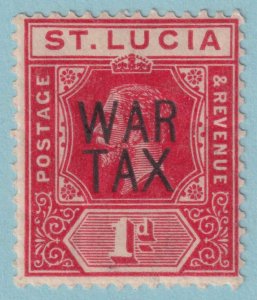 ST LUCIA MR1 WAR TAX  MINT HINGED OG * NO FAULTS VERY FINE! - VKX