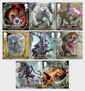 2024 Great Britain Dungeons & Dragons (8) (Scott NA) MNH