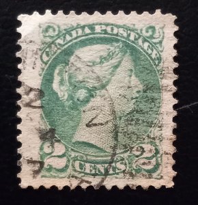 Canada Scott 36 Used VF Green 2c QV 1872