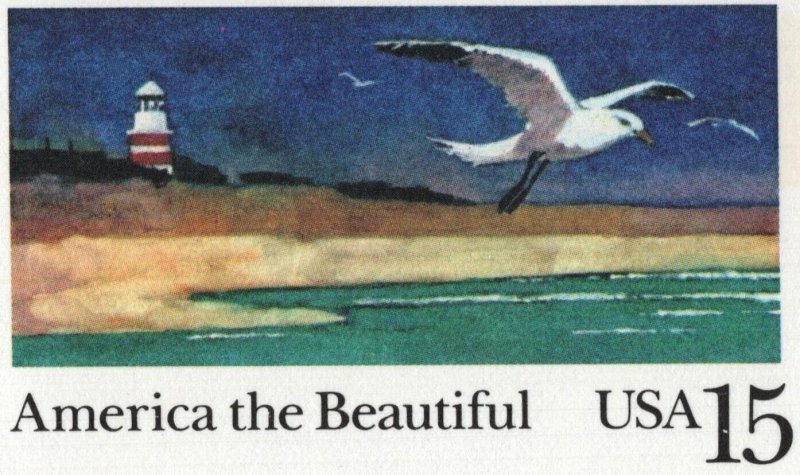 #UX132 15c America the Beautiful: Seashore, Mint **ANY 5=FREE SHIPPING**