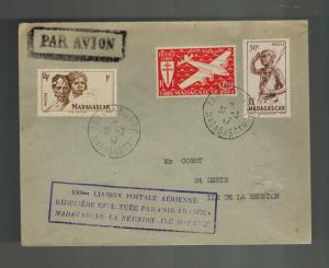 1947 Madagascar to Reunion First Flight Cover FFC Air France