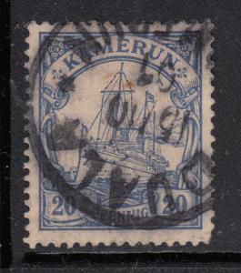 Cameroun 1900 used Scott #10 20pf Kaiser's Yacht 'Hohenzollern' CDS Duala