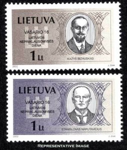 Lithuania Scott 711-712 Mint never hinged.