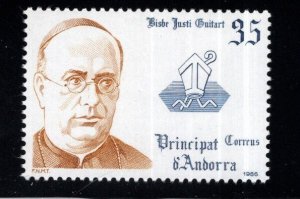 Andorra  (Spanish) Scott 175 MNH** Bishop of Urgel  1986 stamp