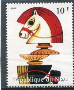 Niger 1999 PIECE OF CHESS Stamp Perforated Mint (NH)