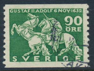 Sweden Scott 235 (Fa 237), 90ö green Lützen, VF-XF Used