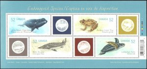Canada #2229, Complete Set, Souvenir Sheet, 2007, Fish, Marine Life, Turtles,...