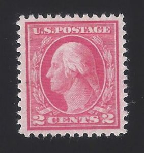 US #461 1915 Pale Carmine Red Wmk 190 Perf 11 Mint NG VF SCV $125