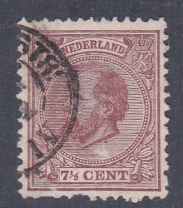 Netherlands #  24, King William III, Used, 1/3 Cat.