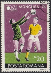 Romania #2494 1974 20b World Cup Football UNUSED-XF-OG-NH.