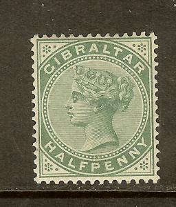 Gibraltar, Scott #8, 1/2p Queen Victoria, MH