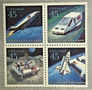 Commemorative Panel #342  Airmail Universal Postal Union  #C122-25  45 c 1989