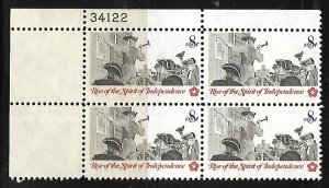 #1477 8c Posting a Broadside Upper Left PB #34122 F VF NH - DCV=$.80