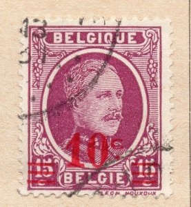 Belgium 1927 Early Issue Fine Used 10c. Surcharged 214076