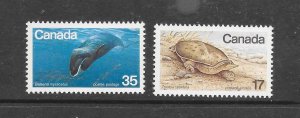 CANADA #813-14 ENDANGERED WILDLIFE MNH