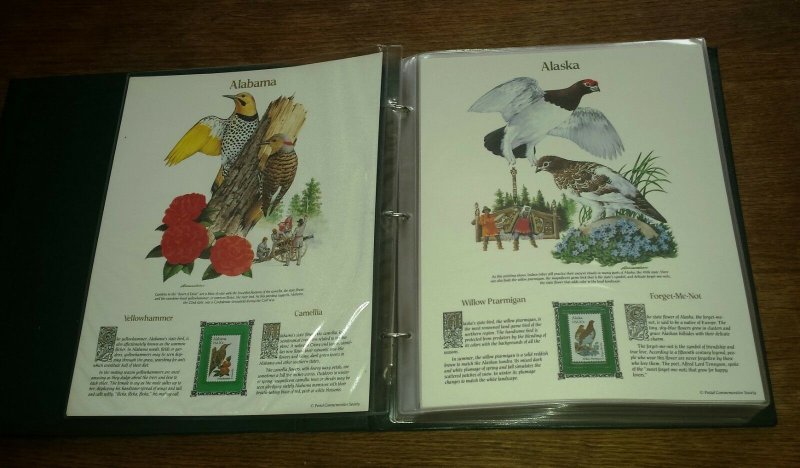 1982 State Birds & Flowers Commemorative Mint-Stamp Panels