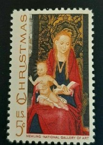 Scott #1336 - 5 Cent Christmas Stamp Madonna and Child, Memling- MNH 1967