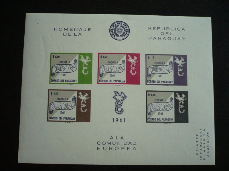 Europa 1961 - Paraguay - Imperf Souvenir Sheet