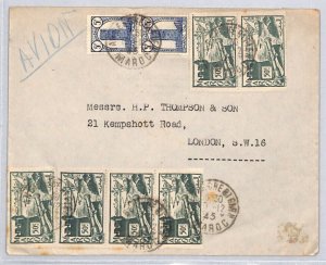 France Cols MOROCCO Cover *TANGIER* British PO 1945 CDS London {samwells}YZ55