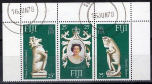 ZAYIX Fiji 384a-c Used Queen Elizabeth II Coronation Royalty 051023SM20