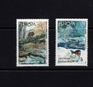 Georgia #210-11 (1999 Europa Nature Preserves)  VFMNH CV $5.50