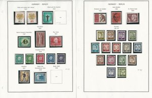 Germany Berlin Stamp Collection on 24 Pages, 1957-1984, DKZ