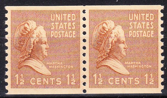 MOstamps - US Scott #840 Mint OG NH Coil Pair - Lot # DS-3624