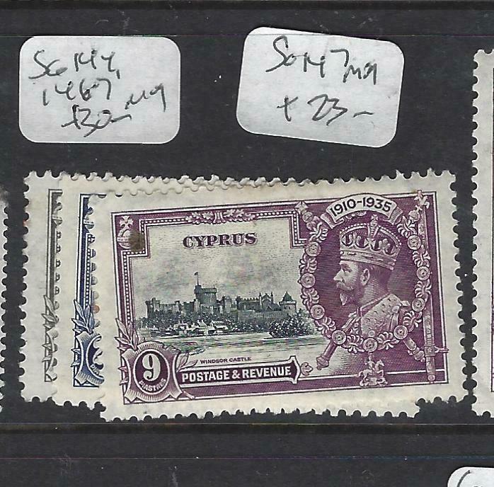 CYPRUS   (PP2903B)     KGV SILVER JUBILEE  SG  144,  146-7   MOG