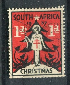 SOUTH AFRICA; Early 1900s Illustrated CHRISTMAS STAMP used dated, 1937