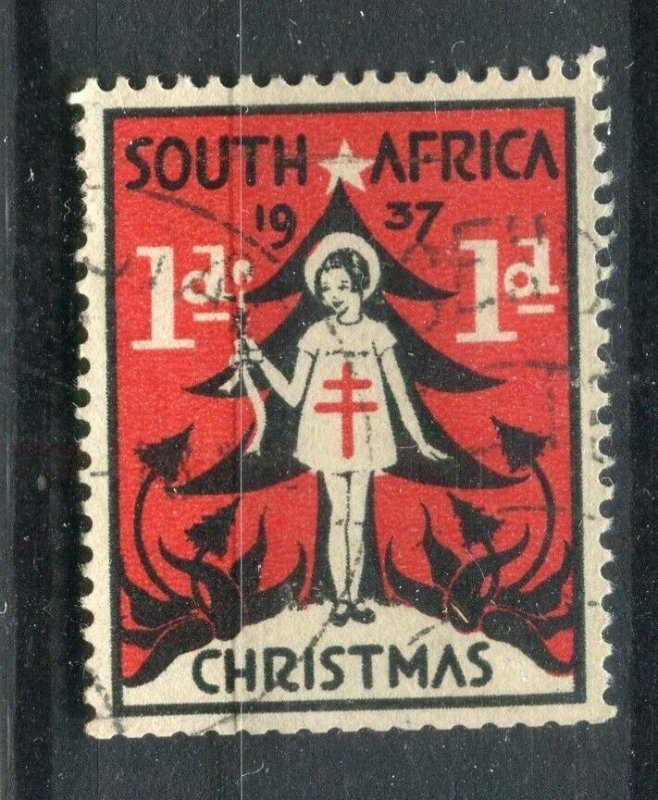 SOUTH AFRICA; Early 1900s Illustrated CHRISTMAS STAMP used dated, 1937