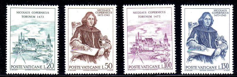 VATICAN #537-540  1973  COPERNICUS    MINT  VF NH  O.G