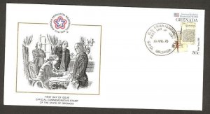 1976 American Revolution Bicentennial FDC Grenada