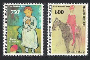 Mali Pablo Picasso paintings 2v 1981 MNH SG#874-875