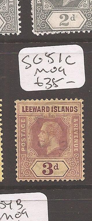 Leeward Islands 3d SG 51c VFU (8cdz)