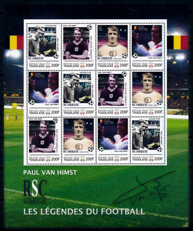 [78931] Togo Belgium Football Soccer Player Paul van Himst Anderlecht Sheet MNH