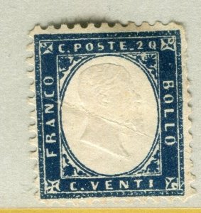 ITALY; 1862 early classic Victor issue Mint unused Shade of 20c. value